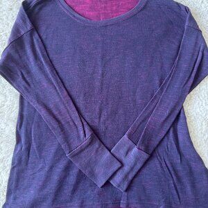 Purple Light Weight Sweater Long Sleeve T Shirt